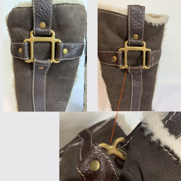 DOLCE & CABBANA belted high winter boots - Picture 9 of 11